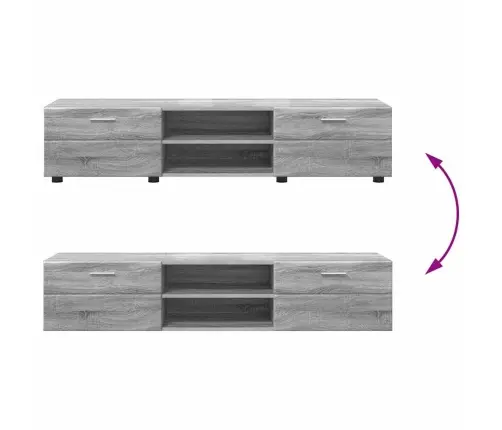 Tv Skapīšu Komplekts Ar Plauktu Pelēks Sonoma Inženierijas Koks Vidaxl