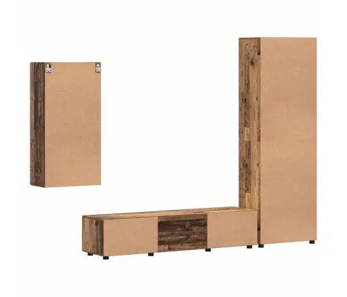 Tv Skapīšu Komplekts Ar Atvilktni Vecs Koks Inženierijas Koks Vidaxl