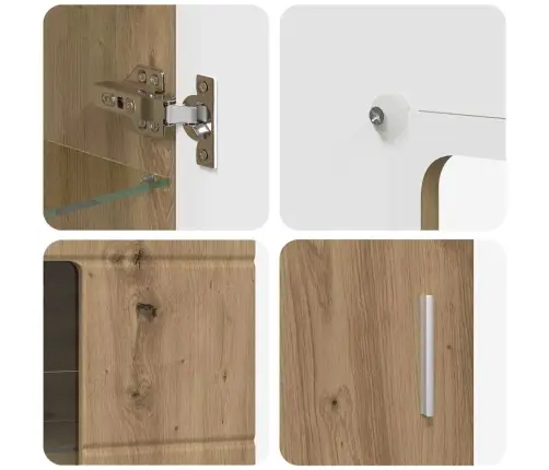 Tv Skapīšu Komplekts Ar Durvīm Artisānā Ozols Inženierijas Koks Vidaxl