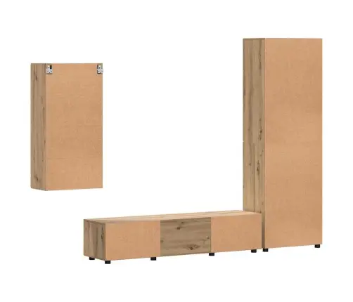 Tv Skapīšu Komplekts Ar Durvīm Artisānā Ozols Inženierijas Koks Vidaxl
