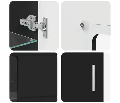 Tv Skapīšu Komplekts Ar Atvilktni Melna Inženierijas Koks Vidaxl