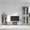 Tv Skapīšu Komplekts Ar Plauktu Betona Pelēks Inženierijas Koks Vidaxl