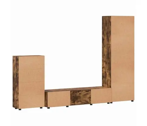 Tv Spintelių Komplektas Rūkyta Ąžuolas Apdirbta Mediena