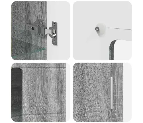 Tv Skapīšu Komplekts Ar Plauktu Pelēks Sonoma Inženierijas Koks Vidaxl