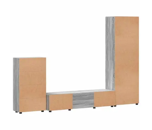 Tv Skapīšu Komplekts Ar Plauktu Pelēks Sonoma Inženierijas Koks Vidaxl