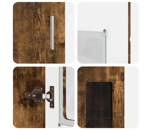 Tv Skapīšu Komplekts Ar Plauktu Dūmaka Ozols Inženierijas Koks Vidaxl