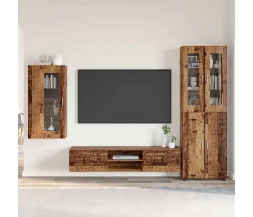 Tv Skapīšu Komplekts Ar Atvilktni Vecs Koks Inženierijas Koks Vidaxl