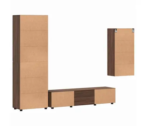 Tv Skapīšu Komplekts Ar Atvilktni Vecs Koks Inženierijas Koks Vidaxl