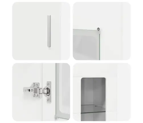 Tv Skapīšu Komplekts Ar Atvilktni Augsta Spīduma Baltā Krāsa Vidaxl