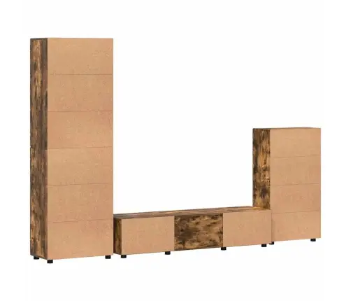 Tv Spintelių Komplektas Rūkyta Ąžuolas Apdirbta Mediena