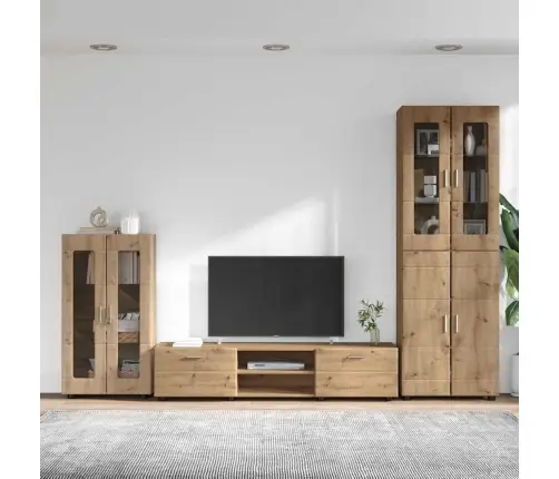 Tv Spintelių Komplektas Amatininkų Ąžuolas Apdirbta Mediena