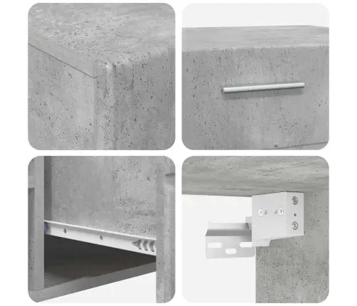 Tv Skapīšu Komplekts Ar Plauktu Betona Pelēks Inženierijas Koks Vidaxl