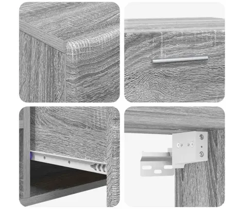 Tv Skapīšu Komplekts Ar Plauktu Pelēks Sonoma Inženierijas Koks Vidaxl