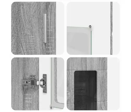 Tv Skapīšu Komplekts Ar Plauktu Pelēks Sonoma Inženierijas Koks Vidaxl