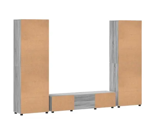 Tv Skapīšu Komplekts Ar Plauktu Pelēks Sonoma Inženierijas Koks Vidaxl