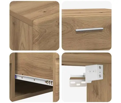 Tv Spintelių Komplektas Amatininkų Ąžuolas Apdirbta Mediena