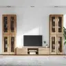 Tv Spintelių Komplektas Amatininkų Ąžuolas Apdirbta Mediena