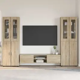 Tv Skapīšu Komplekts Ar Plauktu Sonoma Ozols Inženierijas Koks Vidaxl