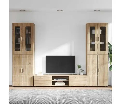 Tv Skapīšu Komplekts Ar Plauktu Sonoma Ozols Inženierijas Koks Vidaxl