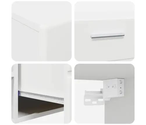 Tv Skapīšu Komplekts Ar Atvilktni Balts Inženierijas Koks Vidaxl