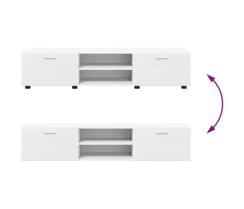 Tv Skapīšu Komplekts Ar Atvilktni Balts Inženierijas Koks Vidaxl