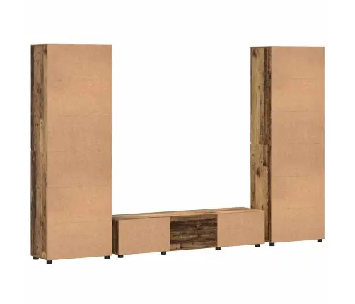 Tv Skapīšu Komplekts Ar Atvilktni Vecs Koks Inženierijas Koks Vidaxl