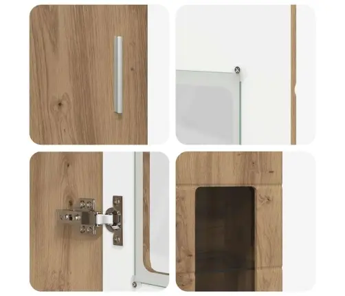 Tv Spintelių Komplektas Amatininkų Ąžuolas Apdirbta Mediena