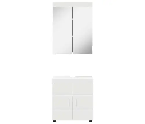 Vannas Istabas Skapju Komplekts Ar Spoguli Tulum Balts Vidaxl