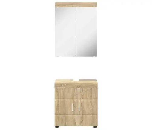 Vannas Istabas Mēbeļu Komplekts Ar Plauktu Tulum Sonoma Ozols Vidaxl