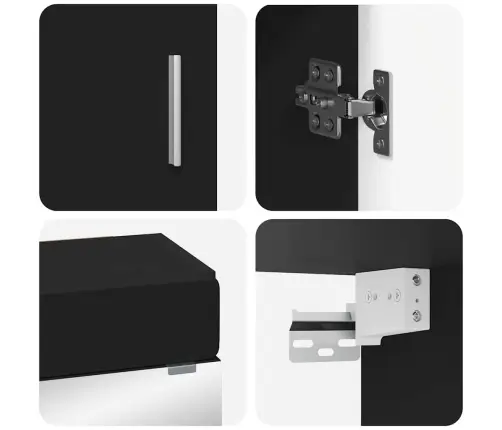 Vannas Istabas Mēbeļu Komplekts Tulum Melna Inženierijas Koks Vidaxl