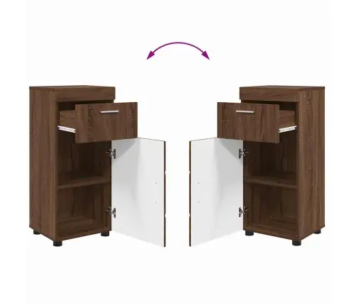 Vonios Baldų Rinkinys Tulum Rudas Ąžuolas Apdirbta Mediena