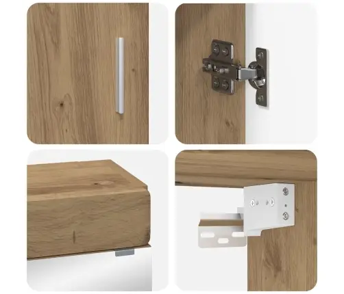 Vannas Istabas Mēbeļu Komplekts Ar Plauktu Tulum Artisānā Ozols Vidaxl