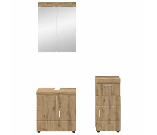 Vannas Istabas Mēbeļu Komplekts Ar Plauktu Tulum Artisānā Ozols Vidaxl