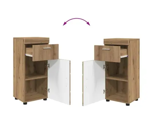 Vannas Istabas Mēbeļu Komplekts Ar Plauktu Tulum Artisānā Ozols Vidaxl