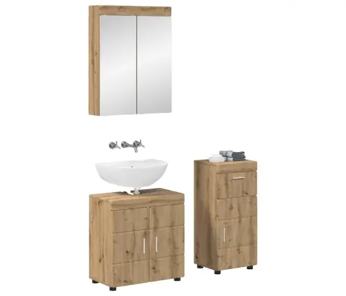 Vannas Istabas Mēbeļu Komplekts Ar Plauktu Tulum Artisānā Ozols Vidaxl