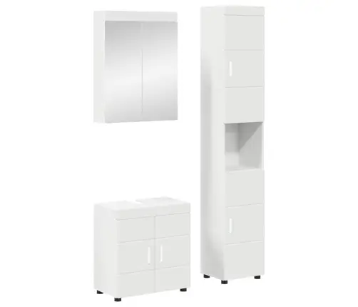 Vannitoa Mööbleset Riiuliga Ladustamisega Tulum Valge Tehispuit