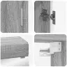 Vannas Istabas Mēbeļu Komplekts Ar Plauktu Tulum Pelēks Sonoma Vidaxl