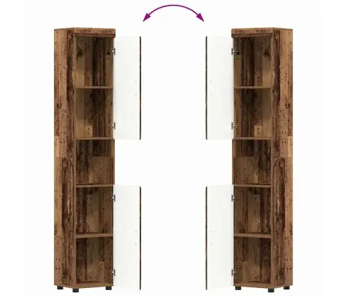 Vonios Baldų Rinkinys Tulum Senas Medis Apdirbta Mediena