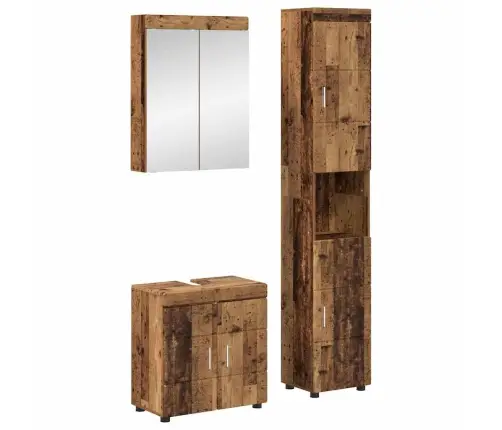 Vonios Baldų Rinkinys Tulum Senas Medis Apdirbta Mediena