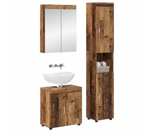 Vonios Baldų Rinkinys Tulum Senas Medis Apdirbta Mediena