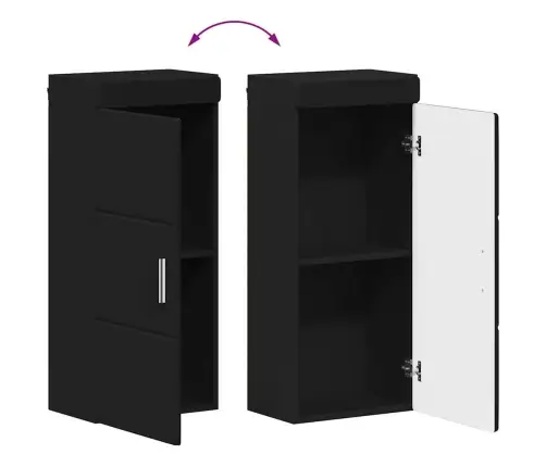 Vannas Istabas Mēbeļu Komplekts Tulum Melna Inženierijas Koks Vidaxl