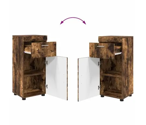 Vonios Baldų Rinkinys Tulum Rūkyta Ąžuolas Apdirbta Mediena