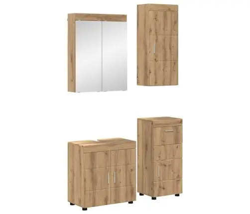 Vannas Istabas Mēbeļu Komplekts Ar Plauktu Tulum Artisānā Ozols Vidaxl