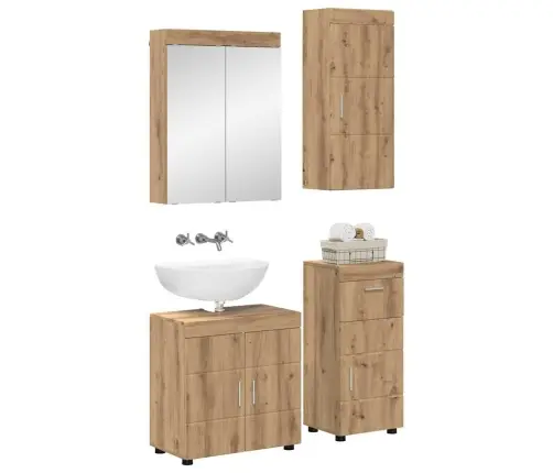 Vannas Istabas Mēbeļu Komplekts Ar Plauktu Tulum Artisānā Ozols Vidaxl