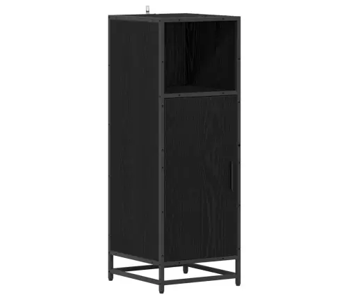 Vonios Baldų Rinkinys 3 Pcs Juodas Ąžuolas Apdirbta Mediena