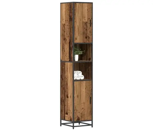 Vannitoa Kapp Riiuliga Vana Puit 35 X 37.5 X 188.5 Cm Tehispuit