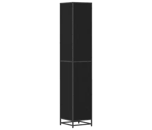 Vannas Istabas Skapītis Melns Ozols 35 X 37.5 X 188.5 Cm Vidaxl