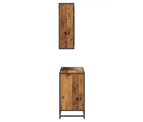 Vannas Istabas Mēbeļu Komplekts 2 Pcs Vecs Koks 65 X 33 X 60 Cm Vidaxl