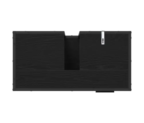 Vannas Istabas Mēbeļu Komplekts Ar Atvilktni 2 Pcs Melns Ozols Vidaxl