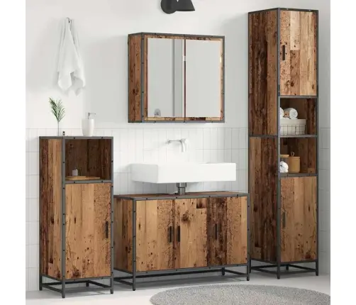 Vonios Baldų Rinkinys 4 Pcs Sena Mediena 90 X 33 X 60 Cm